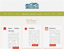 Tablet Screenshot of holidayhillhotel.com